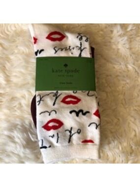 Kate Spade 3 Pair Women's Crew Socks One Size Multi-Color